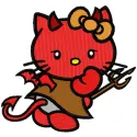 Hello Kitty Devil Stitching Pattern | Cute Character Design