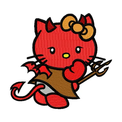 Hello Kitty Devil Stitching Pattern | Cute Character Design