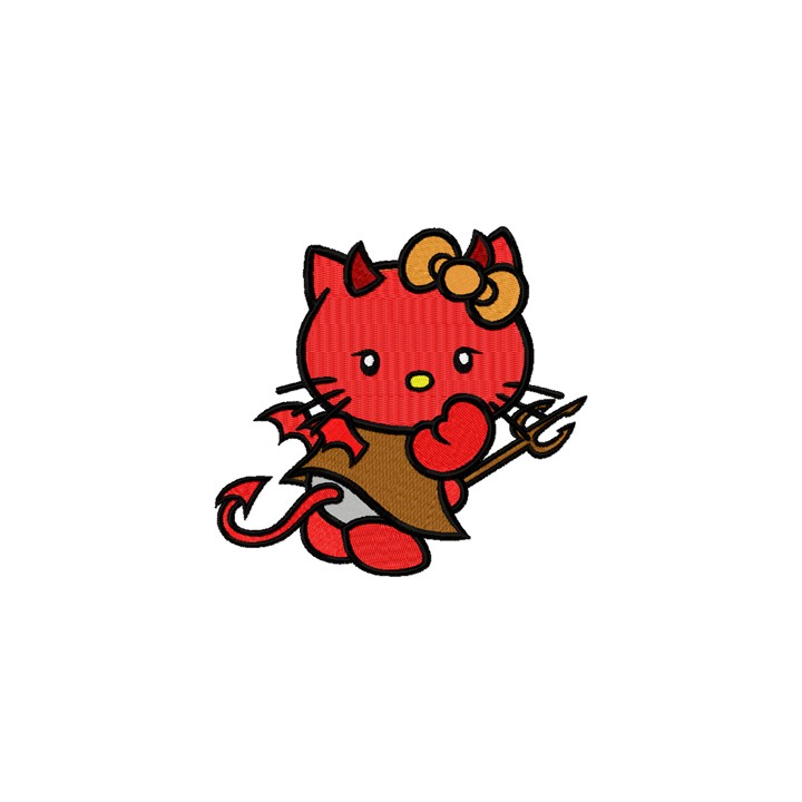 Hello Kitty Devil embroidery design - Embroidery Design