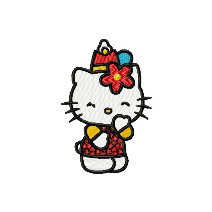 Hello Kitty Party embroidery design - Embroidery Design