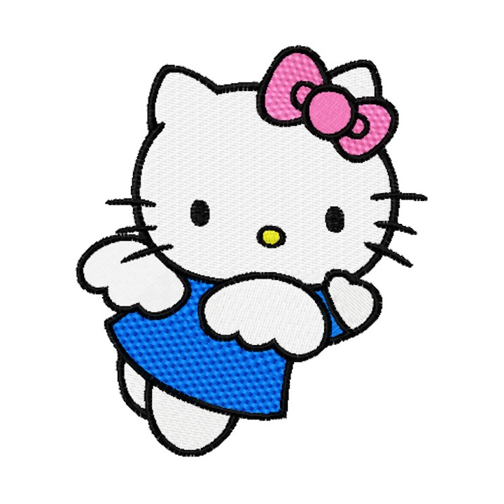 Hello Kitty Happy Angel embroidery design - Embroidery Design