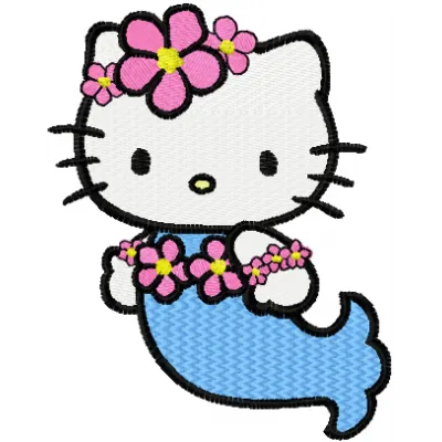 Hello Kitty Mermaid Stitching Pattern for Crafters