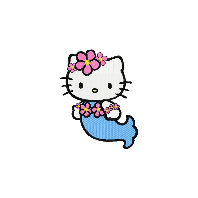 Hello Kitty Mermaid Stitching Pattern for Crafters