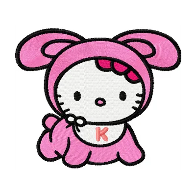 Hello Kitty Baby 2 Stitching Pattern | 3 Sizes