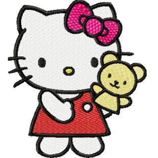 Hello Kitty Puppeteer embroidery design - Embroidery Design
