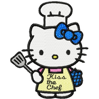 Hello Kitty Chef embroidery design - Embroidery Design