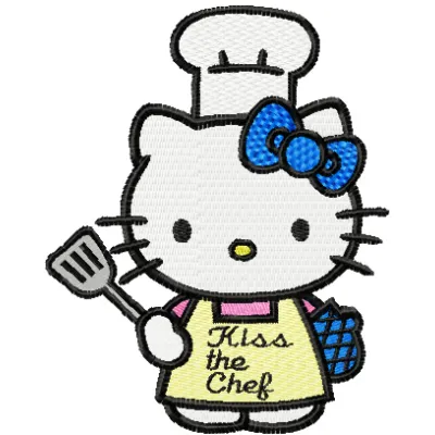 Hello Kitty Chef Stitching Pattern for Crafters