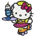 Hello Kitty Waitress Stitching Pattern | Two Sizes