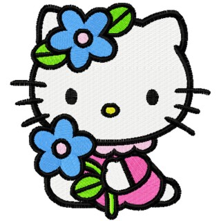 Hello Kitty Summer Day embroidery design - Embroidery Design