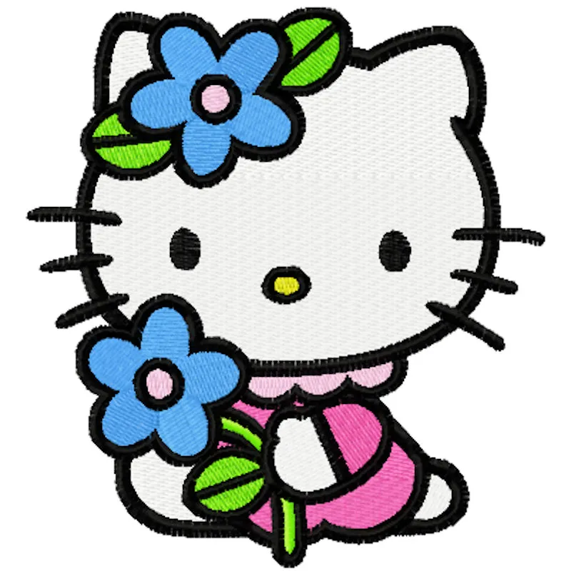 Hello Kitty Summer Day Stitching Pattern for Crafters