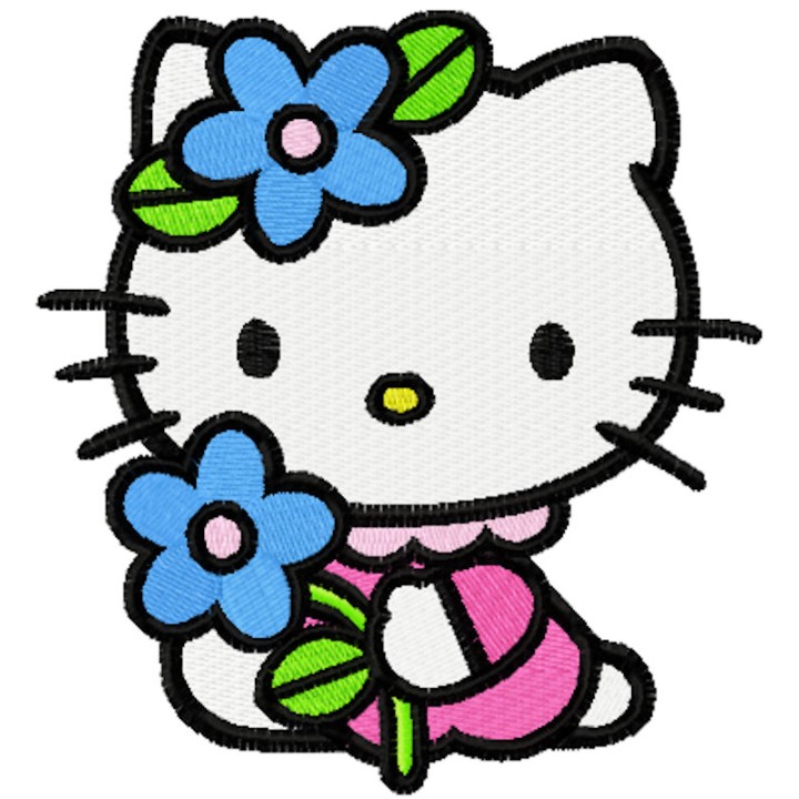 Hello Kitty Summer Day embroidery design - Embroidery Design
