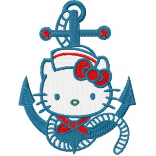 Hello Kitty Nautical embroidery design - Embroidery Design