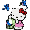 Hello Kitty & Birds Stitching Pattern | Instant Download