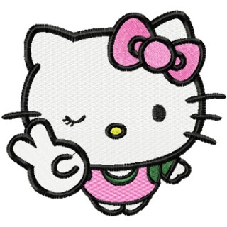 Hello Kitty Joker embroidery design - Embroidery Design