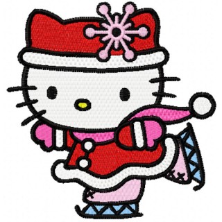 Hello Kitty Christmas Dance embroidery design - Embroidery Design