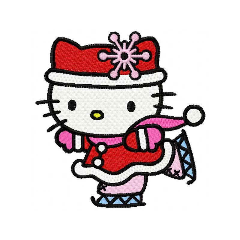 Hello Kitty Christmas Dance Stitching Pattern