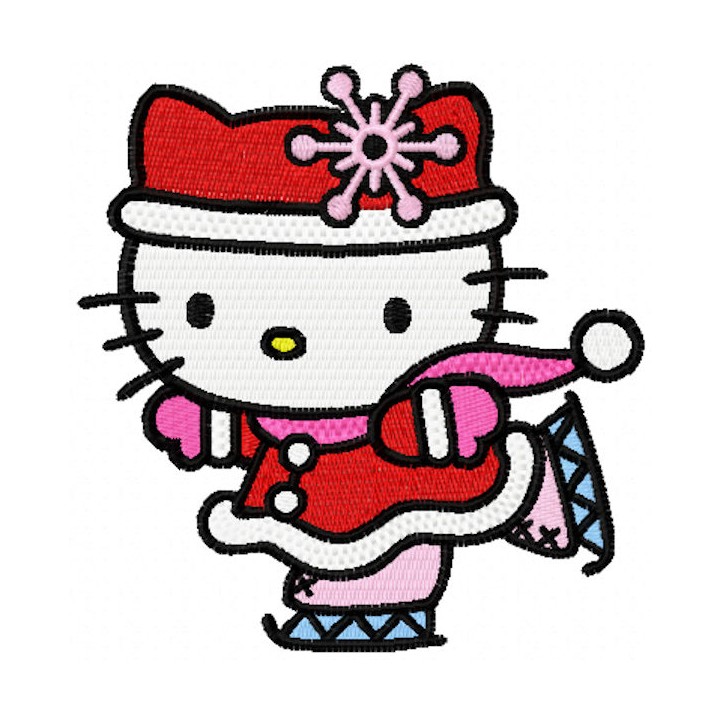 Hello Kitty Christmas Dance embroidery design - Embroidery Design