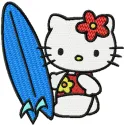 Surfer Hello Kitty Stitching Pattern for Creative Crafters