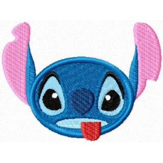 Stitch Smile Shows the Tongue embroidery design - Embroidery Design