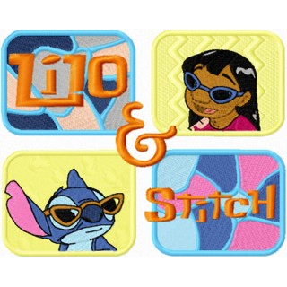 Lilo and Stitch Banner embroidery design - Embroidery Design