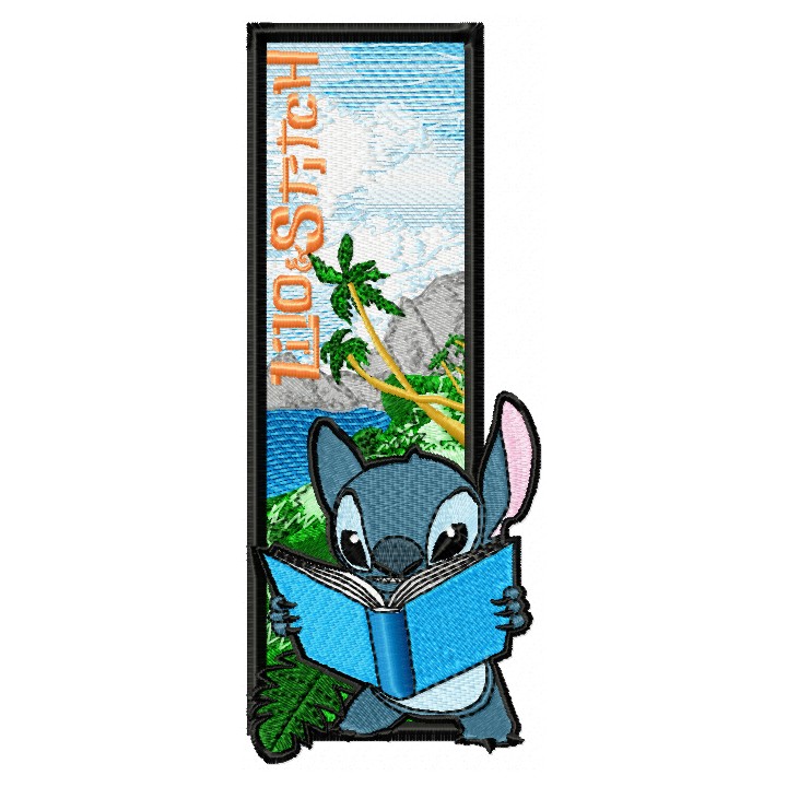 Bookmark Lilo and Stitch embroidery design - Embroidery Design
