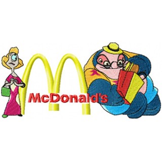 Dr. Jumba Jookiba and McDonalds Logo embroidery design - Embroidery Design
