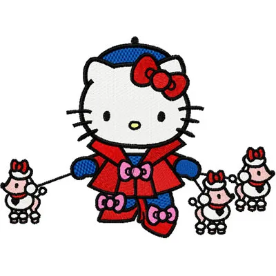 Hello Kitty & Small Dogs Stitching Pattern