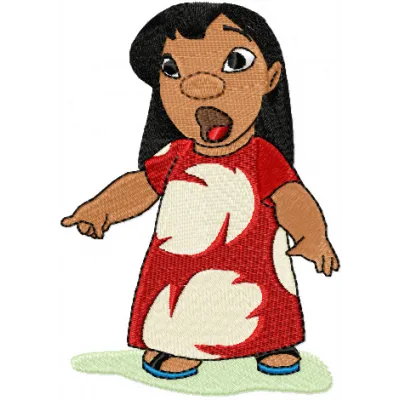 Lilo 1 Stitching Pattern - Tropical Character Design