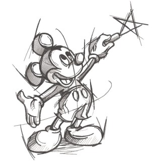 Mickey draws a star embroidery design - Embroidery Design