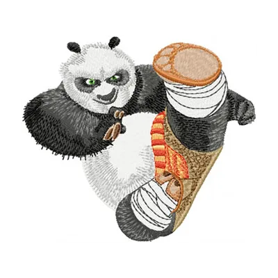 Panda Attack embroidery design - Embroidery Design