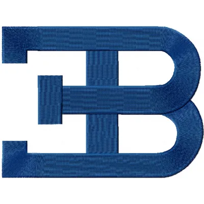 Bugatti Logo Embroidery Design - Luxury Auto Badge