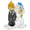Precious Moments Newlyweds Embroidery Pattern