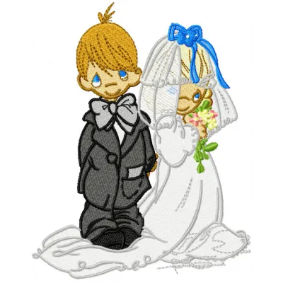 Precious Moments Newlyweds Embroidery Pattern