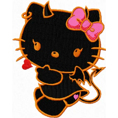 Hello Kitty Demon Stitching Pattern for Creative Crafters