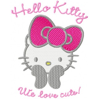 Hello Kitty - We Love Cute!  embroidery design - Embroidery Design