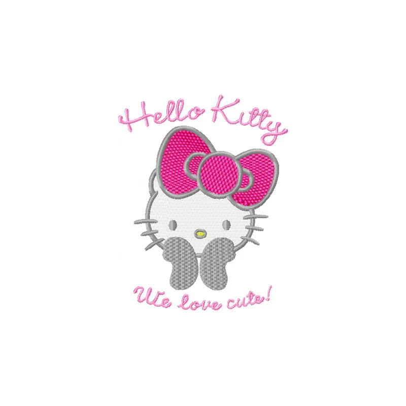 Hello Kitty We Love Cute Stitching Pattern