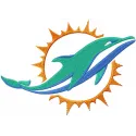 Miami Dolphins 2013 Team Logo Embroidery Design