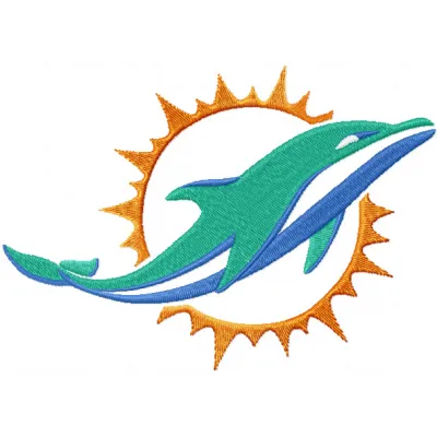 Miami Dolphins 2013 Team Logo Embroidery Design