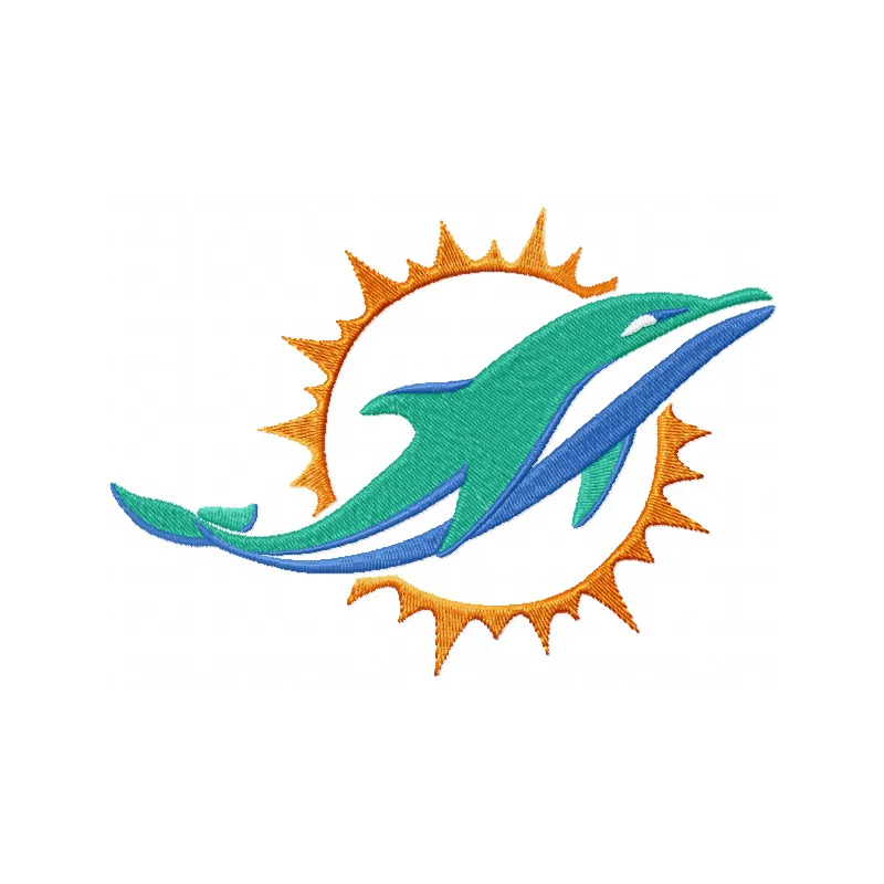 Miami Dolphins 2013 Team Logo Embroidery Design
