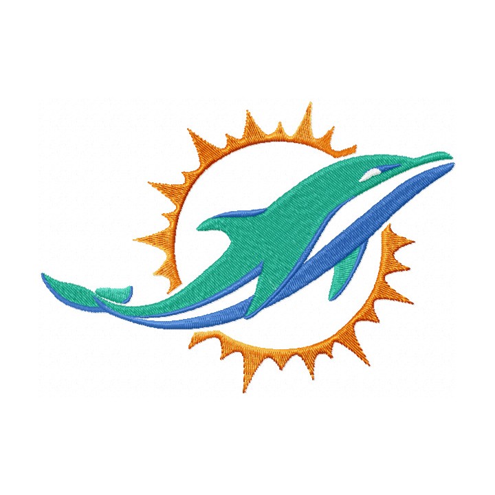 Miami Dolphins 2013 logo embroidery design - Embroidery Design