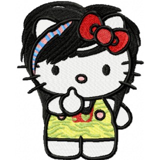 Modern Hello Kitty 1  embroidery design - Embroidery Design