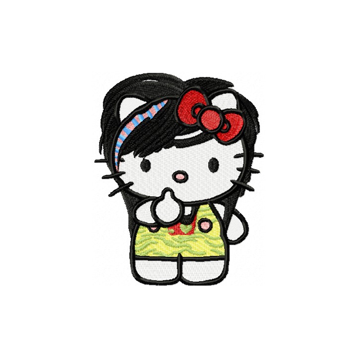 Modern Hello Kitty 1  embroidery design - Embroidery Design