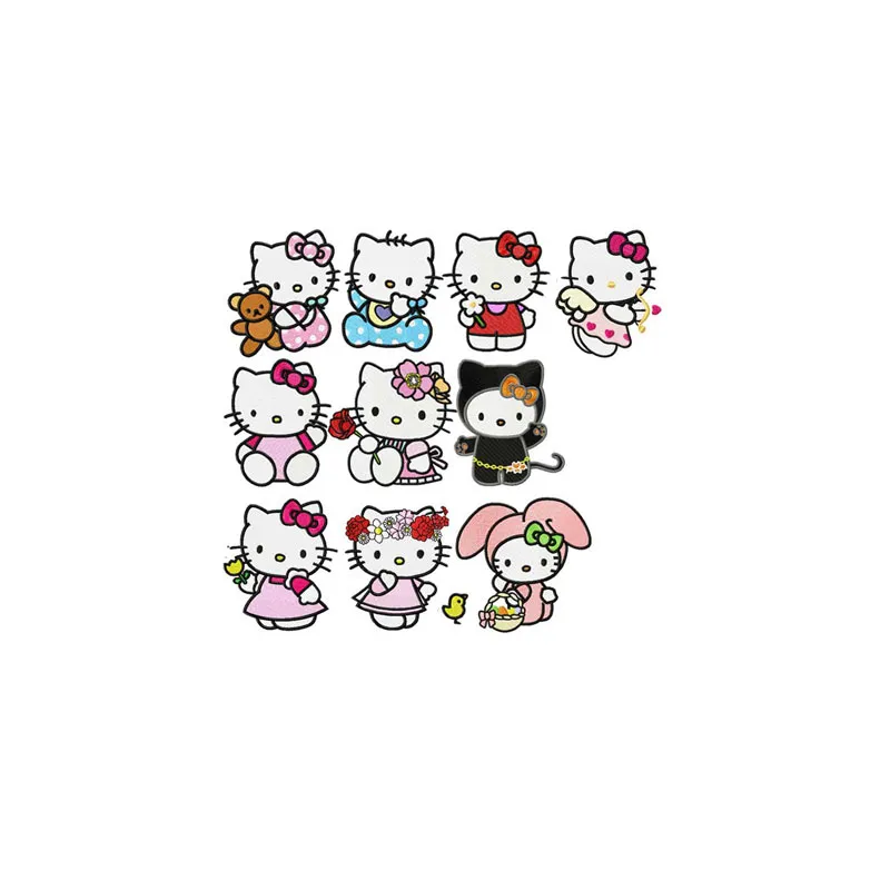 Hello Kitty Embroidery Pack - 10 Adorable Designs