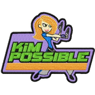 Kim Possible Badge embroidery design - Embroidery Design