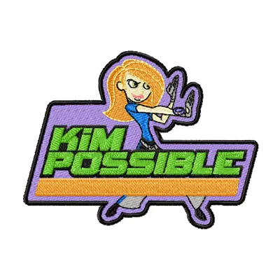 Kim Possible Badge embroidery design - Embroidery Design