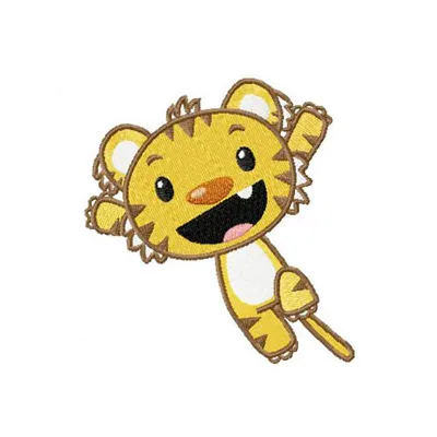 Kai Lan Tiger Embroidery Design for Fun Projects