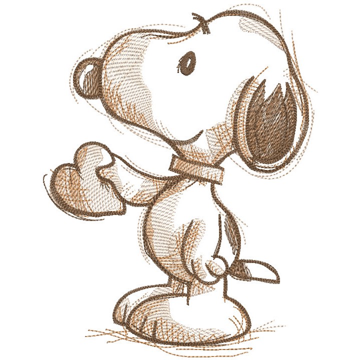 Snoopy take my heart embroidery design - Embroidery Design