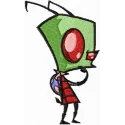 Invader Zim embroidery design preview showing detailed stitching pattern