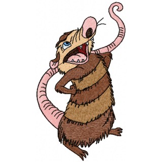 Crash Possum embroidery design - Embroidery Design