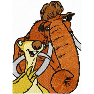 Friends - Manny and Sid embroidery design - Embroidery Design